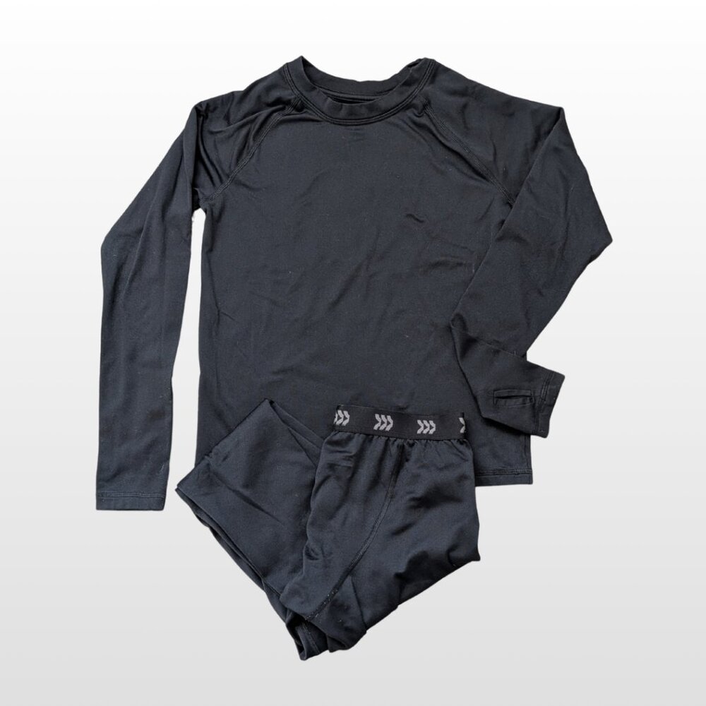 Boys' 2pk Black Thermal Underwear Set - All In Motion